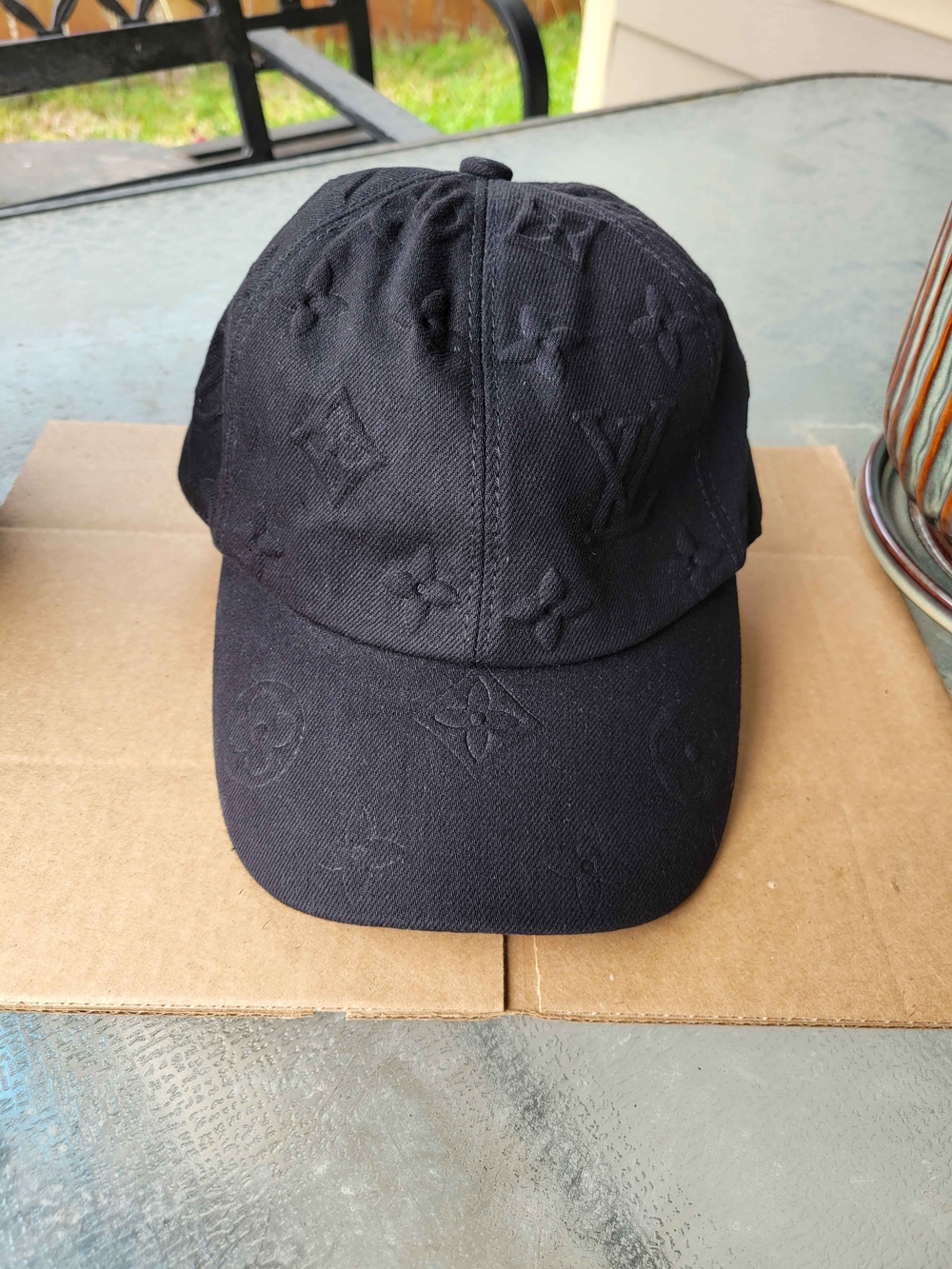 Louis Vuitton Denim Black Monogram Baseball Hat - Picture 10 of 10